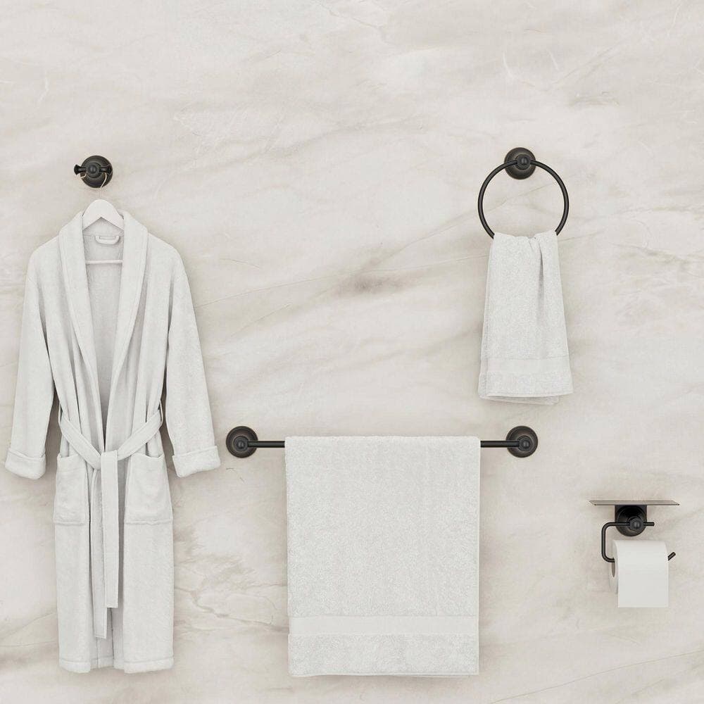 YAWWALK Vintage Bath Hardware Set with Towel Bars, Towel Ring and Toilet Paper Holder (2)