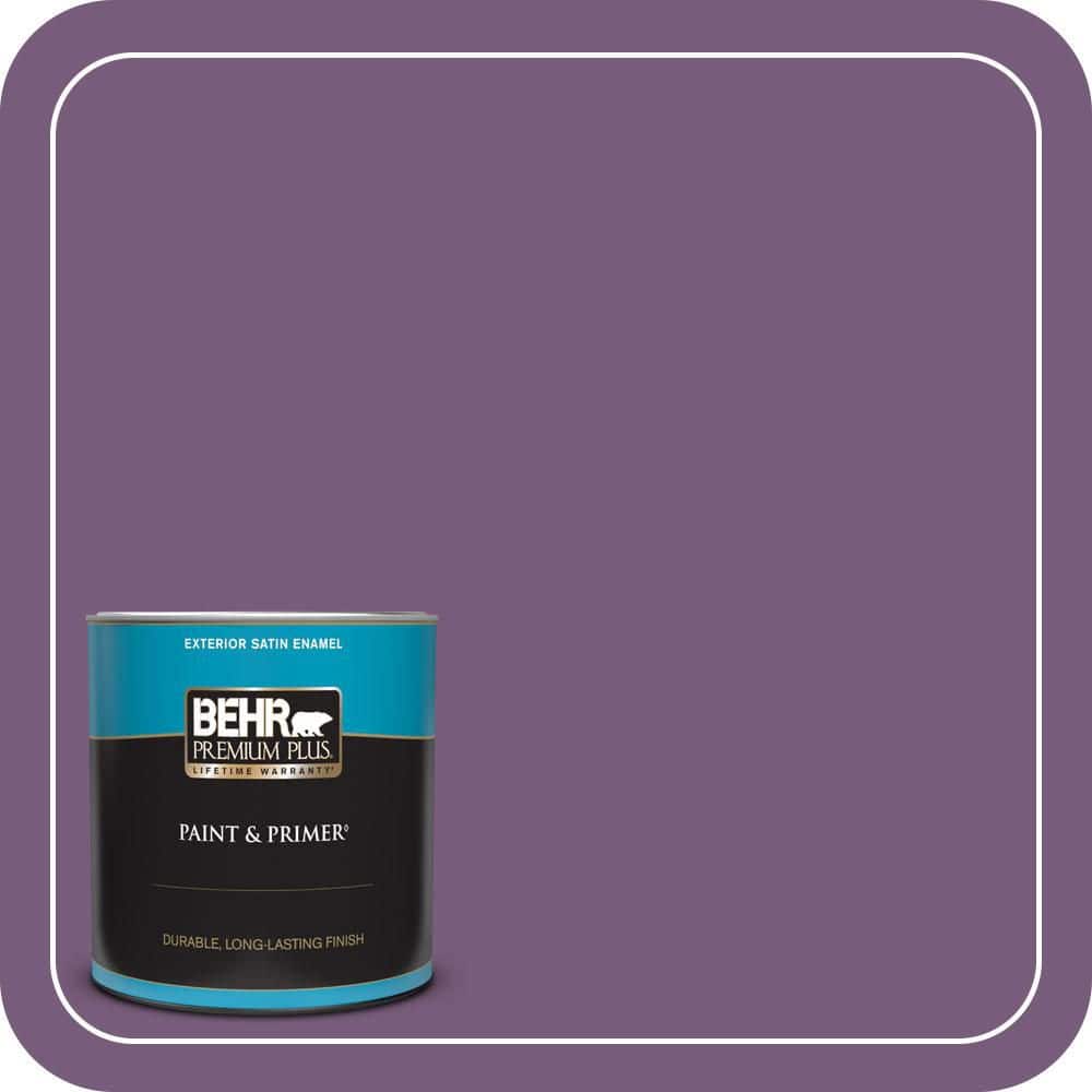 BEHR PREMIUM PLUS 1 qt. #670D-7 Gala Ball Satin Enamel Exterior Paint & Primer