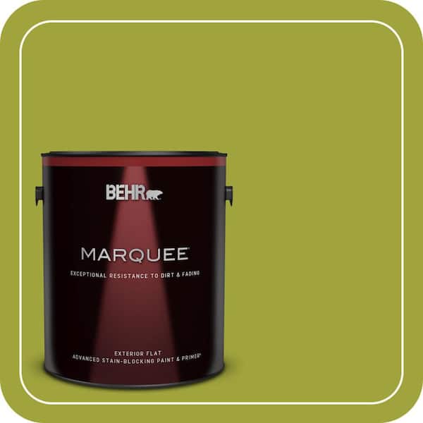 BEHR MARQUEE 1 gal. #S-H-400 Rolling Hills Flat Exterior Paint & Primer (2)