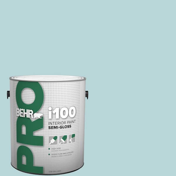 BEHR PRO 1 gal. #510E-2 Rhythmic Blue Semi-Gloss Interior Paint (2)