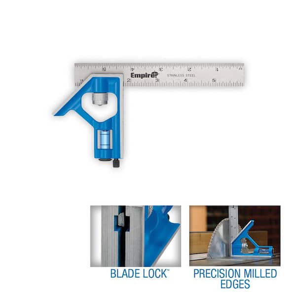 Empire 6 in. True Blue Blade Pocket Combination Square (2)