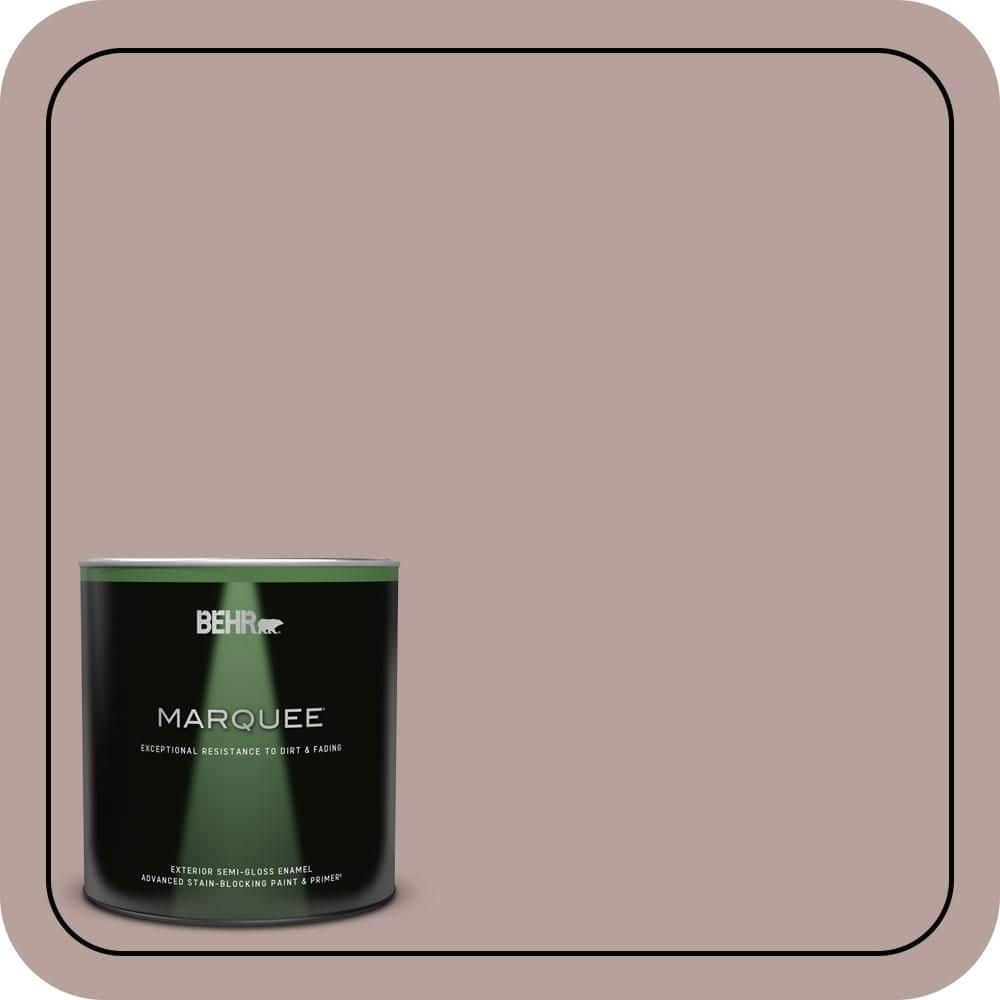 BEHR MARQUEE 1 qt. #N130-4 Plum Taupe Semi-Gloss Enamel Exterior Paint & Primer