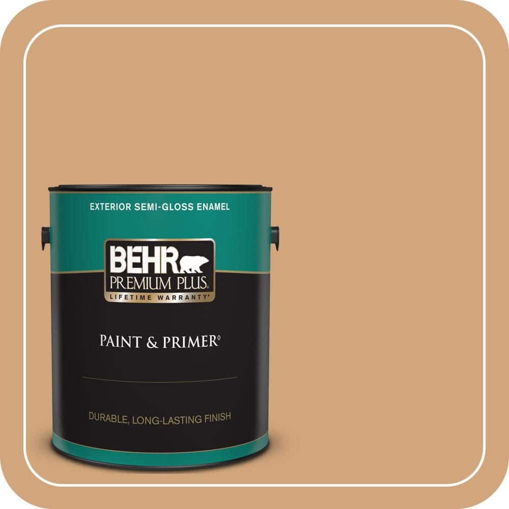 BEHR PREMIUM PLUS 1 gal. #MQ2-07 City Sunrise Semi-Gloss Enamel Exterior Paint & Primer