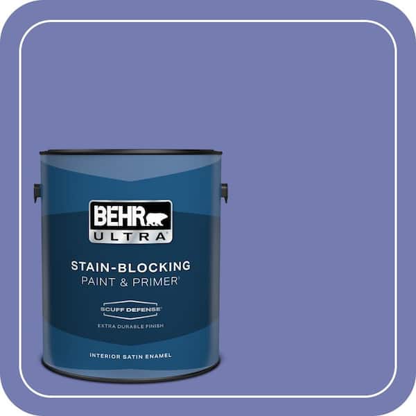 BEHR ULTRA 1 gal. #620B-6 Magic Moment Extra Durable Satin Enamel Interior Paint & Primer (2)