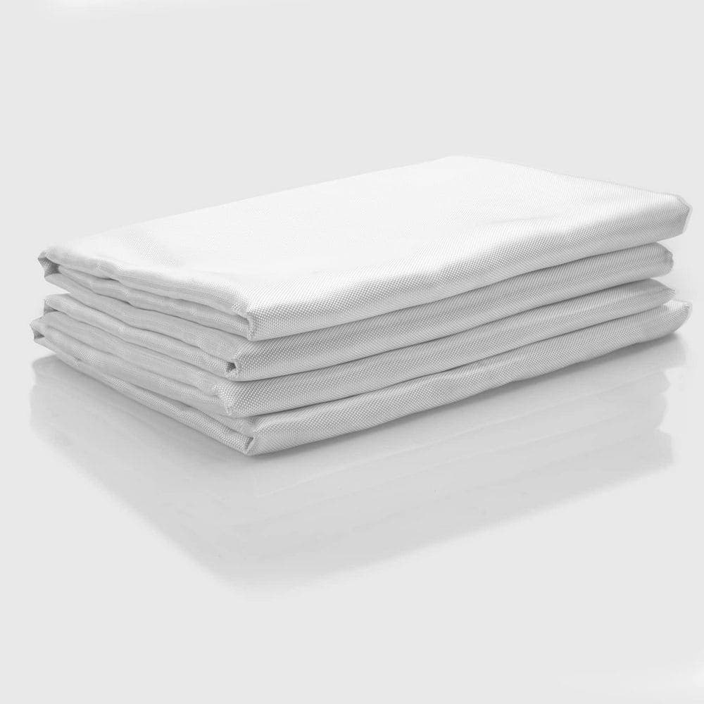 Laybus 12 ft. x 50 in. White Rectangular Fiberglass Cloth, Drywall Repair Panels, 6 oz. 50 sq. Feet E-Glass Plain Weave Glass