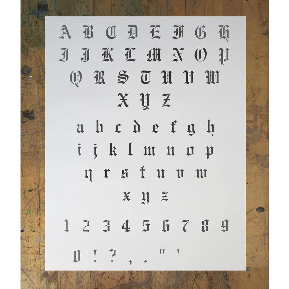 Stencil1 0.5 in. Old English Font Stencil
