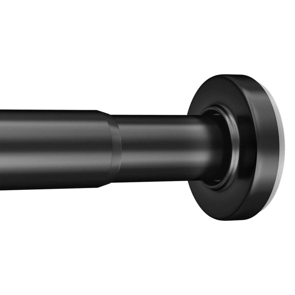 JFVKAF Adjustable Heavy Duty Tension Shower Curtain Rod Rust Proof 16.80 in. L x 2.80 in. W Black Easy Installation Bathroom