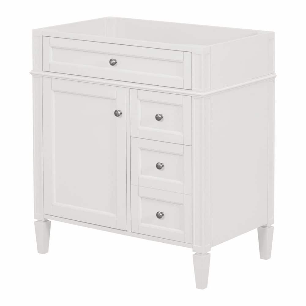 Virubi Modern Bath Vanity Cabinet without Top with 2 Drawers and a Tip-out Drawer (4)