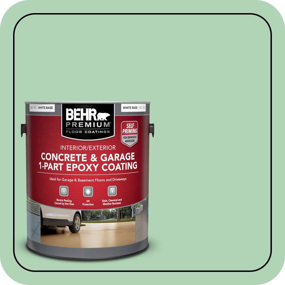 BEHR PREMIUM 1 gal. #M410-3 Enchanted Meadow Self-Priming 1-Part Epoxy Satin Interior/Exterior Concrete and Garage Floor Paint