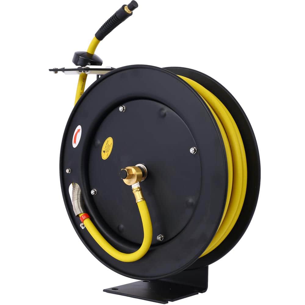 WRIGHTMASTER 3/8 in. x 50 ft. Single Arm Auto Retracting Air Hose Reel (1)