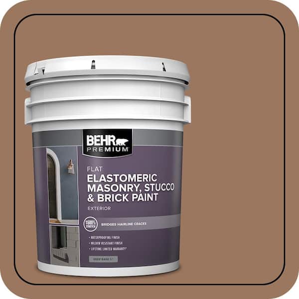 BEHR PREMIUM 5 gal. #S220-6 Baked Sienna Elastomeric Masonry, Stucco and Brick Exterior Paint (2)