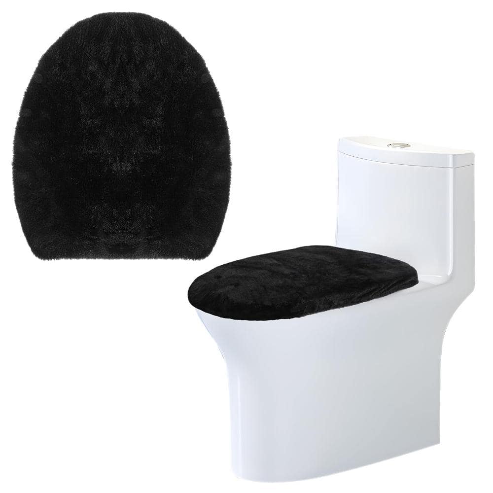 Unbranded Soft Velvet Microfiber Toilet Lid Cover for Tank Lids, Elastic Edge, Fits Most Shapes, Machine Washable