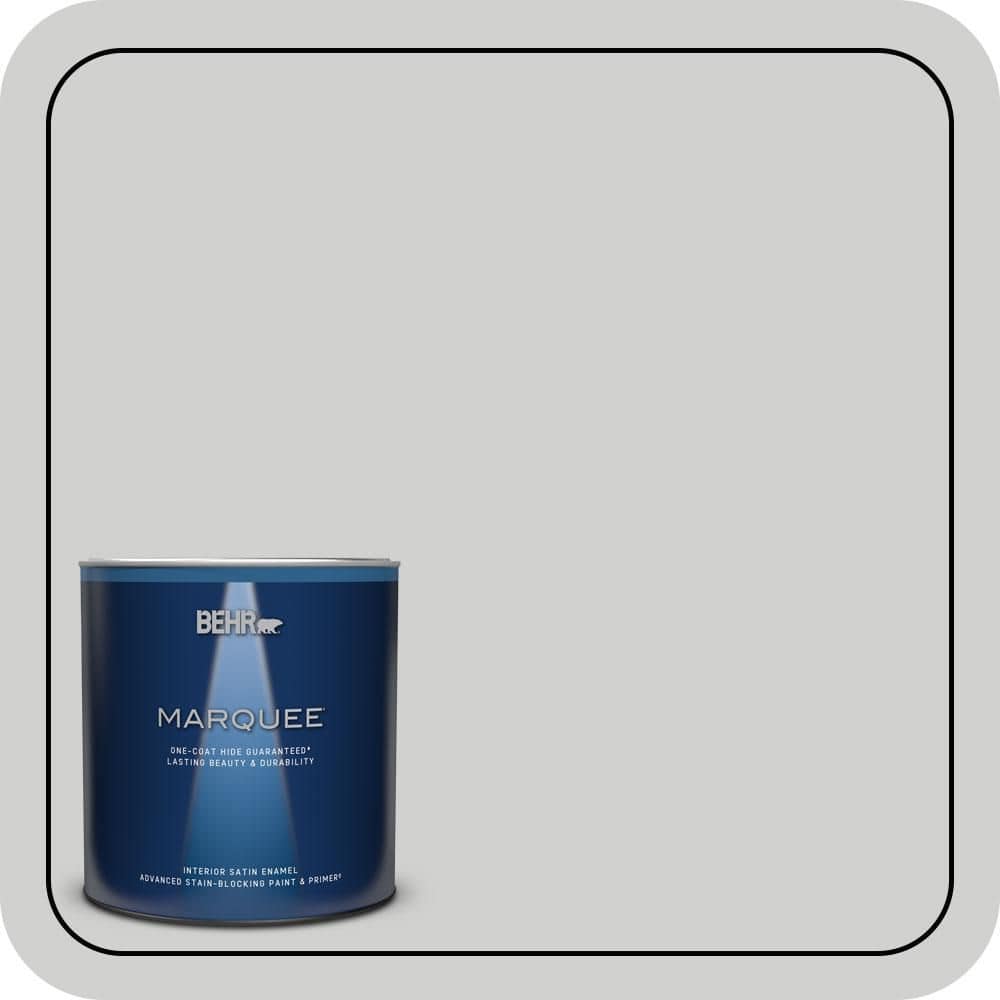 BEHR MARQUEE 1 qt. #N520-1 White Metal Satin Enamel Interior Paint & Primer