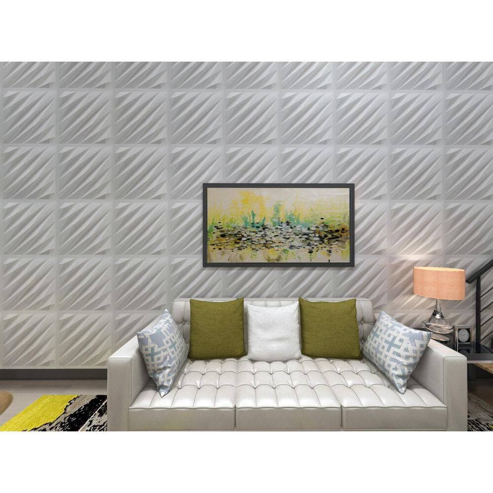 Dundee Deco Falkirk Ross 2/25 in. 19.7 in. 19.7 in. PVC Abstract 3D Decorative Wall Panel (3)