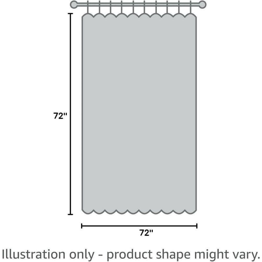 JFVKAF Brown Fun Terrier Pattern Waterproof Shower Curtain 72 x 72 in.es Polyester Fabric Set with Hooks (3)