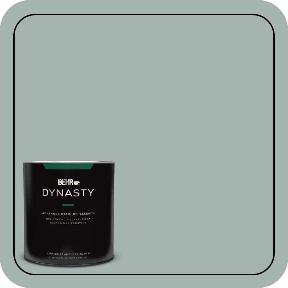 BEHR DYNASTY 1 qt. #PPU12-09 Frozen Pond Semi-Gloss Enamel Interior Stain-Blocking Paint and Primer