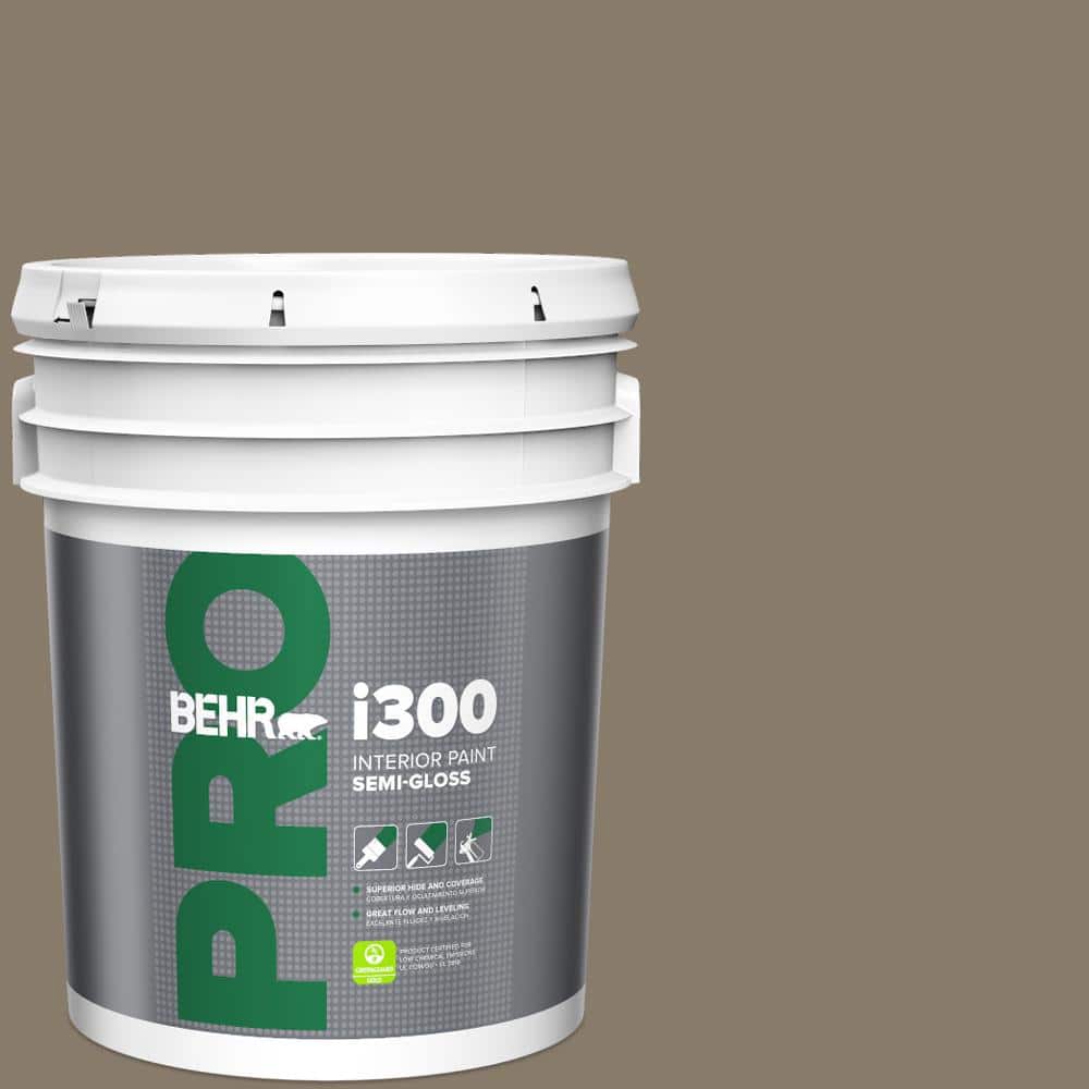 BEHR PRO 5 Gal. #PPU7-24A Hiking Trail Semi-Gloss Interior Paint