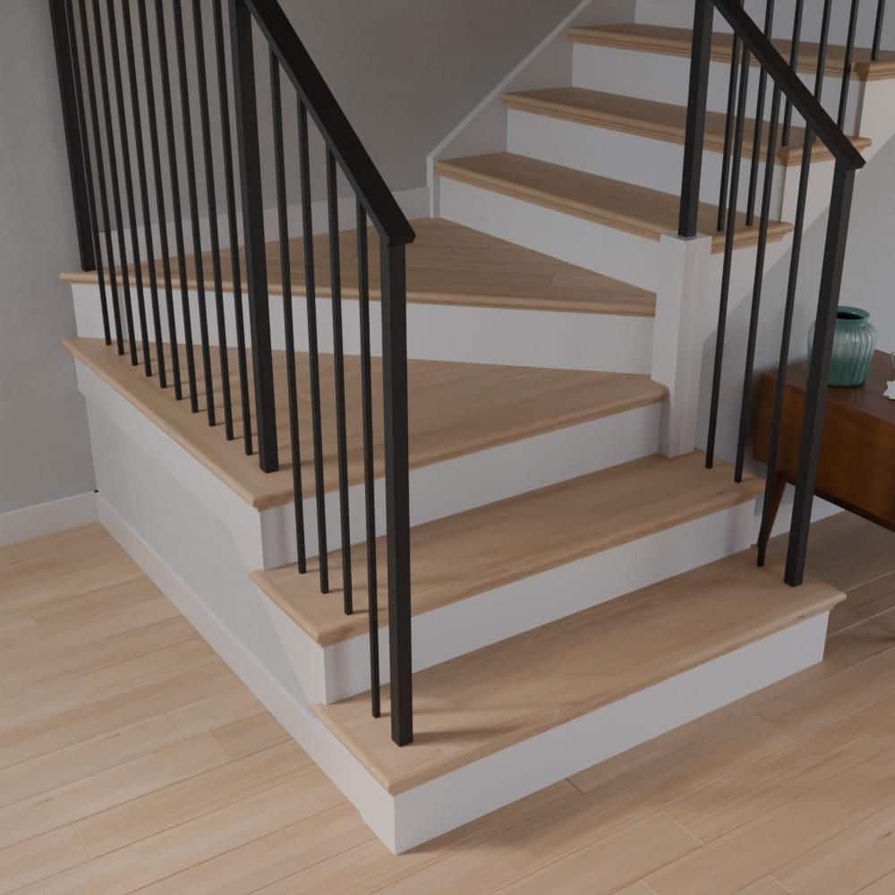 Stairtek Retread 0.75 in. x 5.25 in. x 48 in. Prefinished Natural White Oak Wood Stair Landing Tread (2)