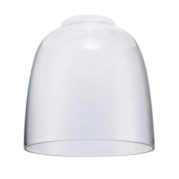 PRIVATE BRAND UNBRANDED 6 in. Clear Glass Dome Shaped Replacement Pendant Shade with 2.25 in. Lip Fitter