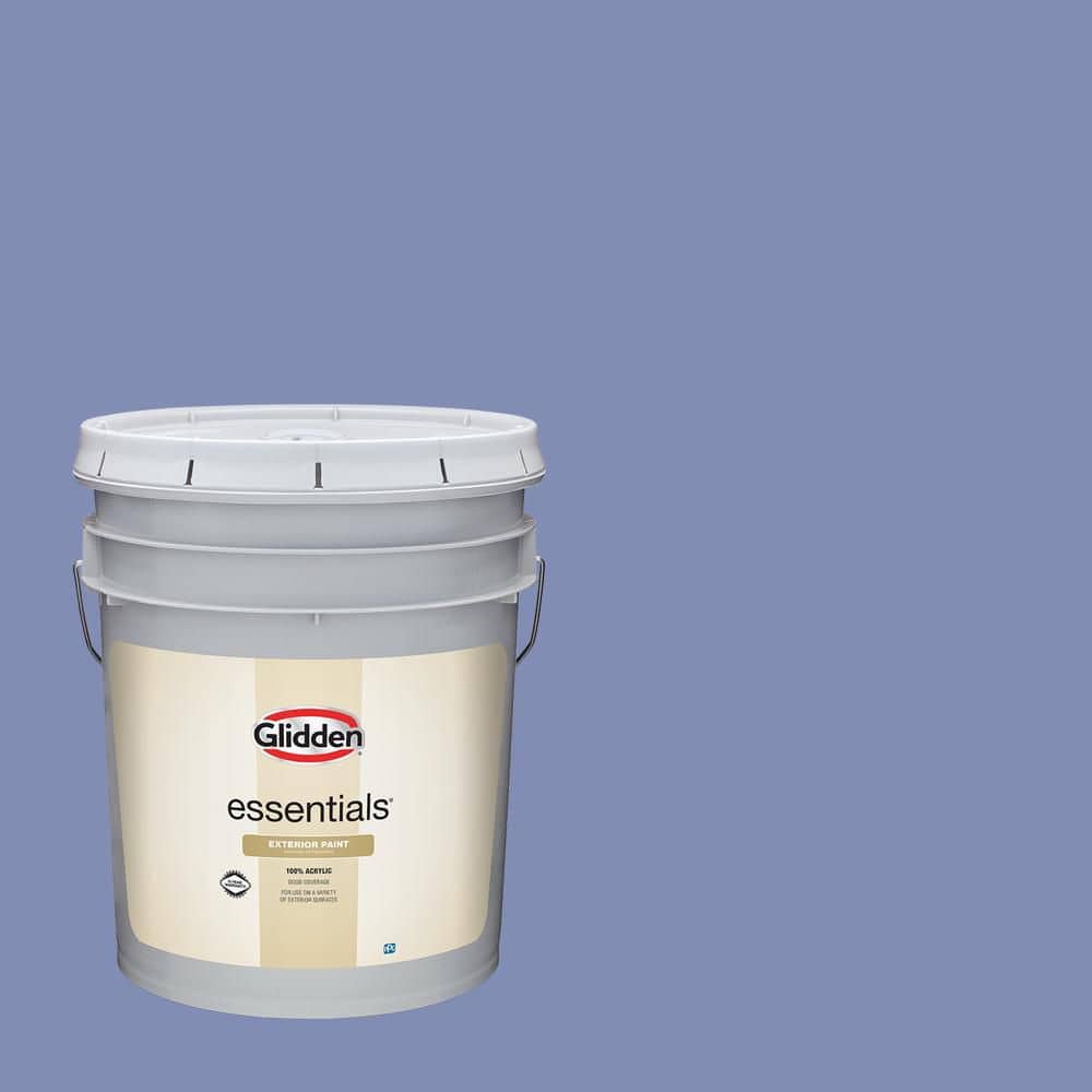 Glidden Essentials 5 gal. PPG1167-5 Skysail Blue Satin Exterior Paint