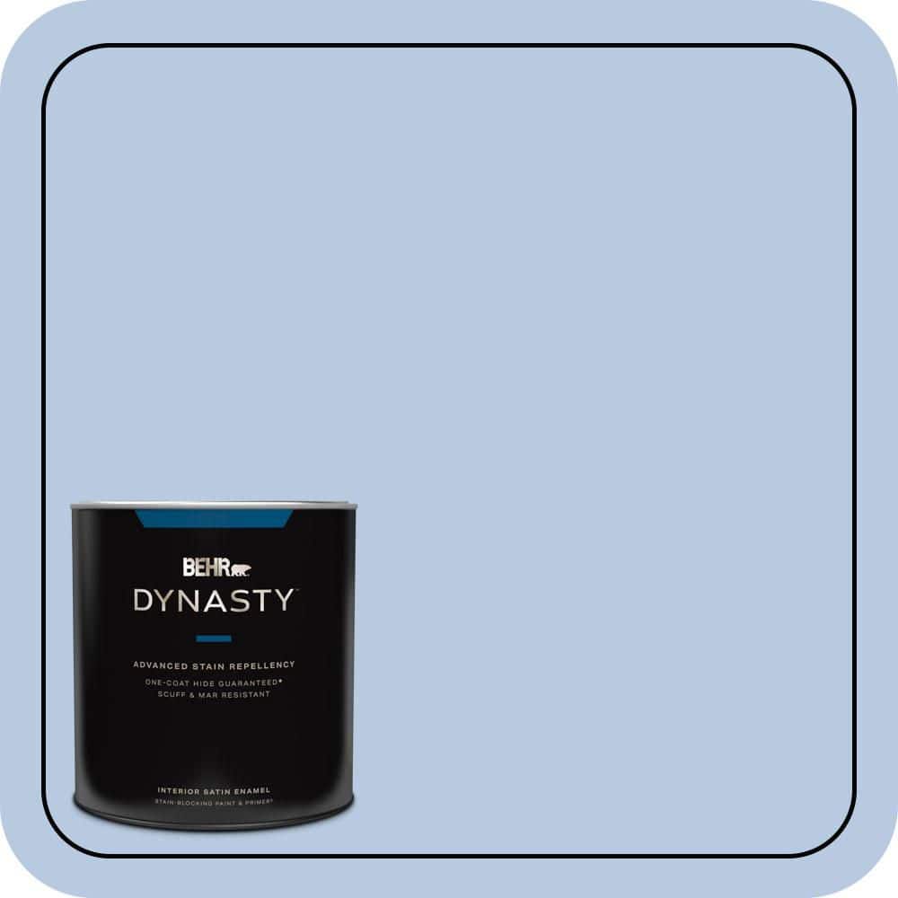 BEHR DYNASTY 1 qt. #590C-3 Mystic River Satin Enamel Interior Stain-Blocking Paint and Primer