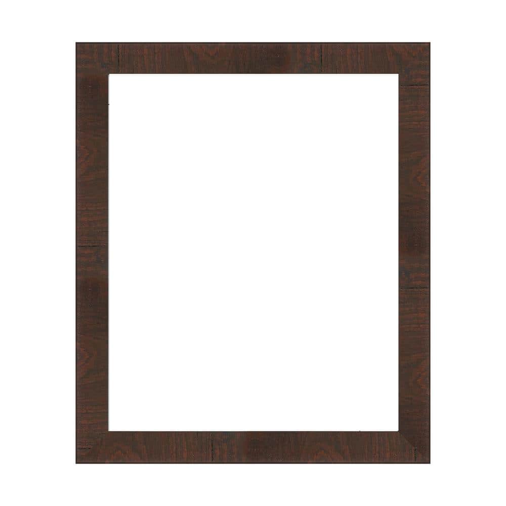 Amanti Art Mirror Makeover Wildwood Brown Narrow 21.25 in. W x 25.25 in. H Bathroom Mirror Frame Border Kit-Fits a 20 x 24 Mirror (1)