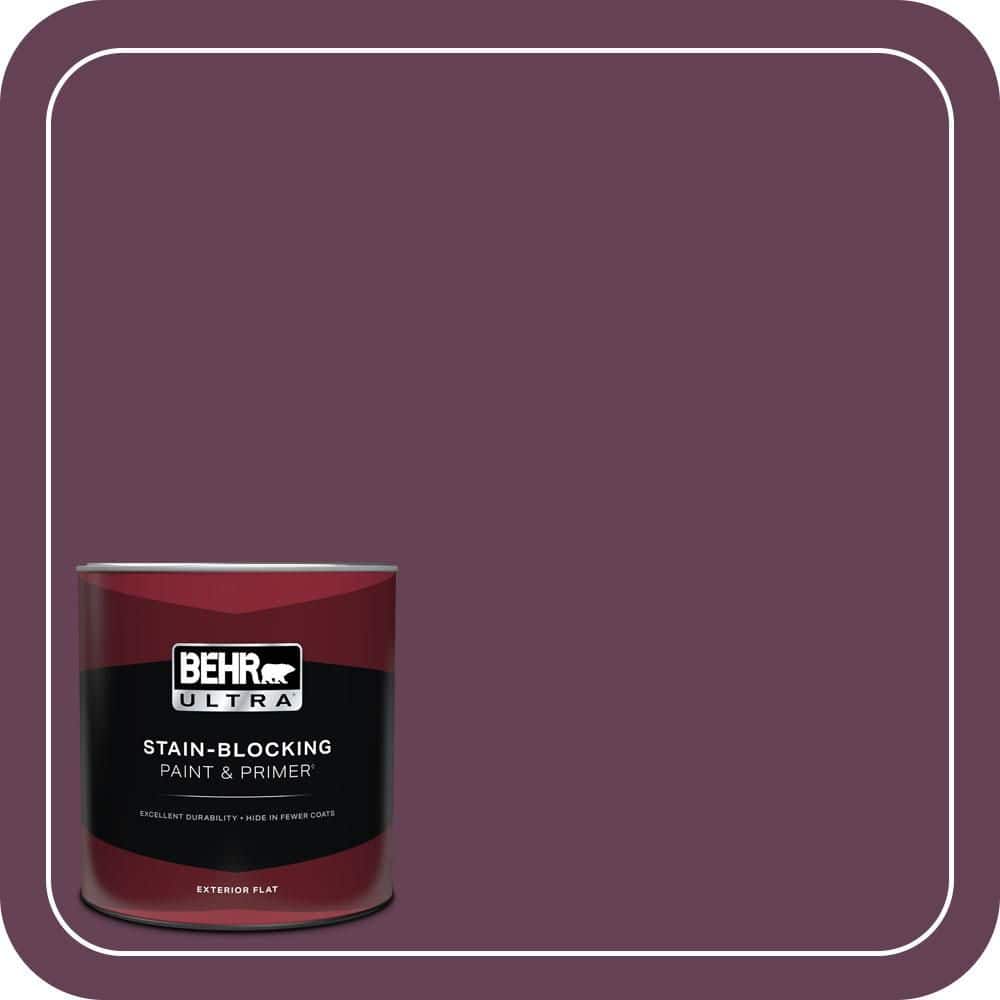 BEHR ULTRA 1 qt. #S-G-690 Delicious Berry Flat Exterior Paint & Primer