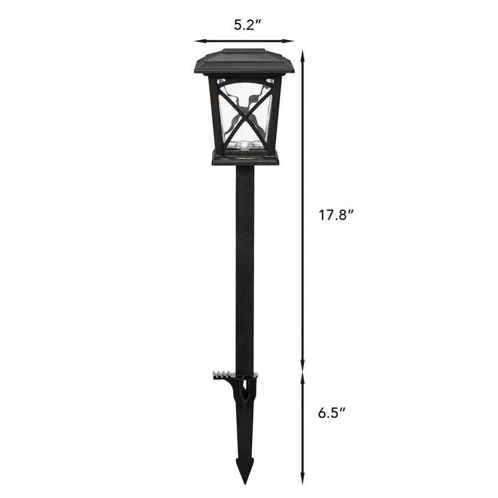 Hampton Bay Black Springs 35 Lumen Low Voltage Black Integrated LED Weather Resistant Path Light (4)