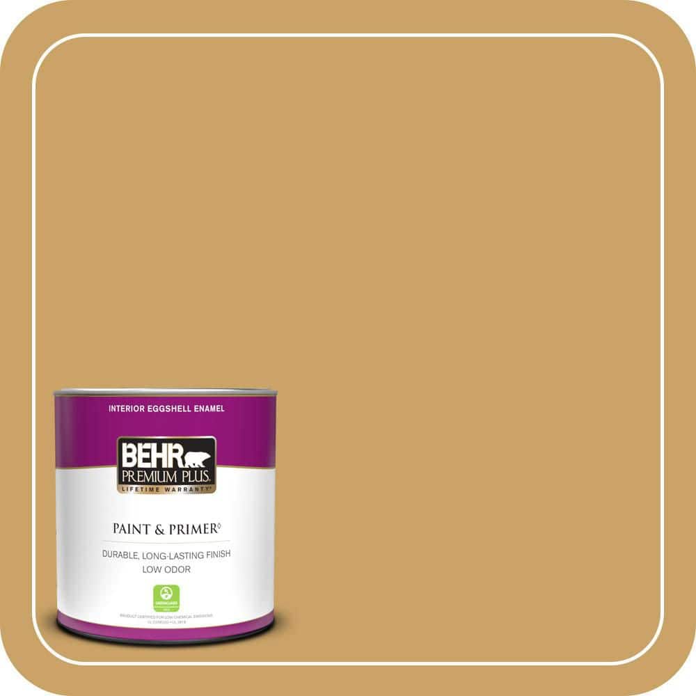 BEHR PREMIUM PLUS #PPU6-17 Classic Gold Enamel Interior/Exterior Paint & Primer Color Sample