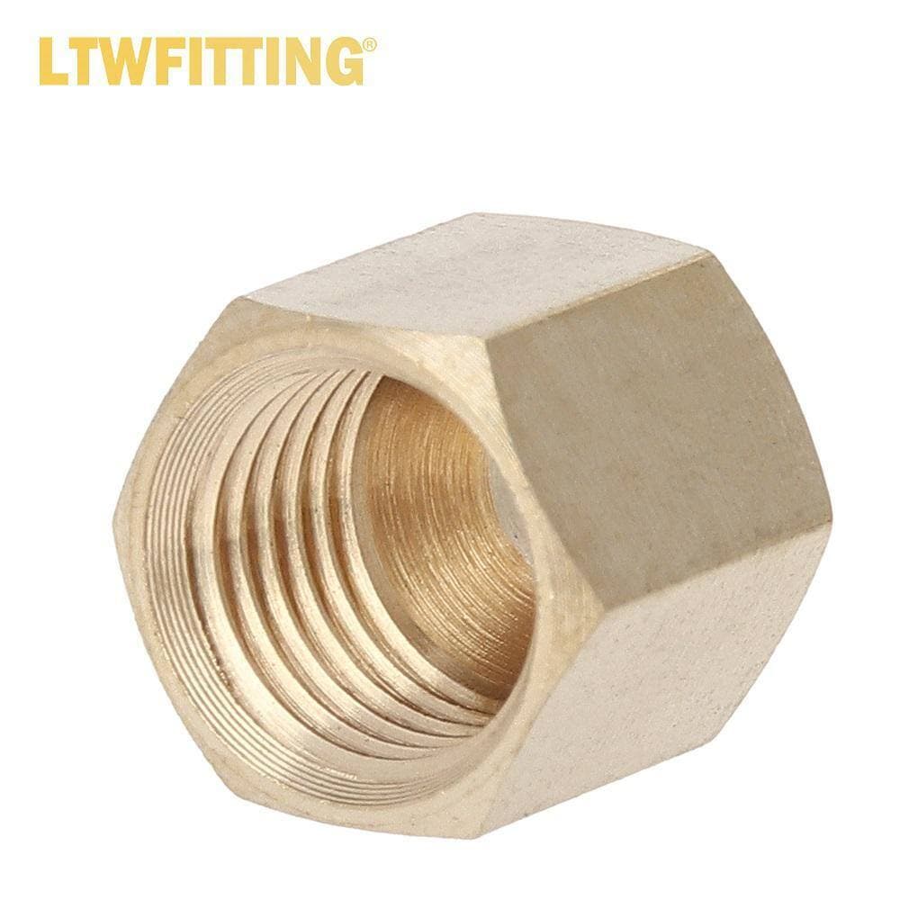 LTWFITTING Assortment Kit Tube OD 1/8" 3/16" 1/4" 5/16" 3/8" Brass Compression Nut Set (125-Pack) (3)
