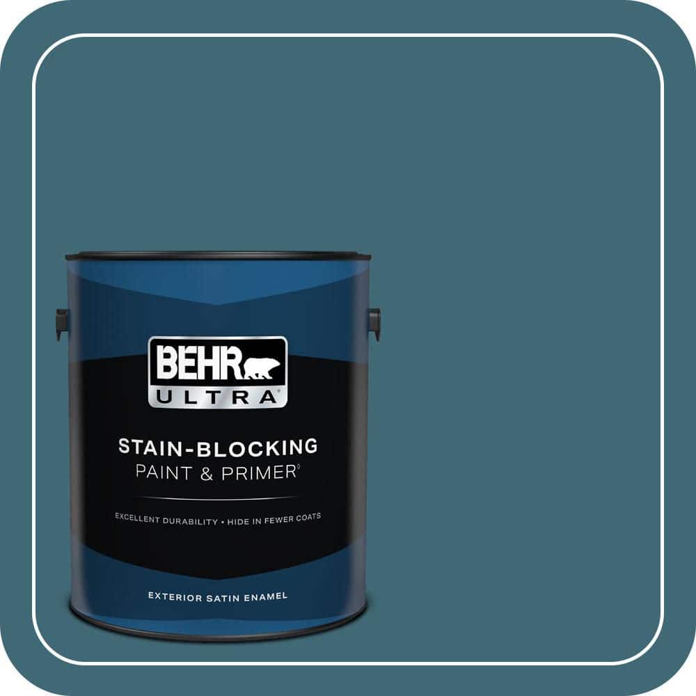 BEHR ULTRA 1 gal. #PMD-45 Teal Mosaic Satin Enamel Exterior Paint & Primer