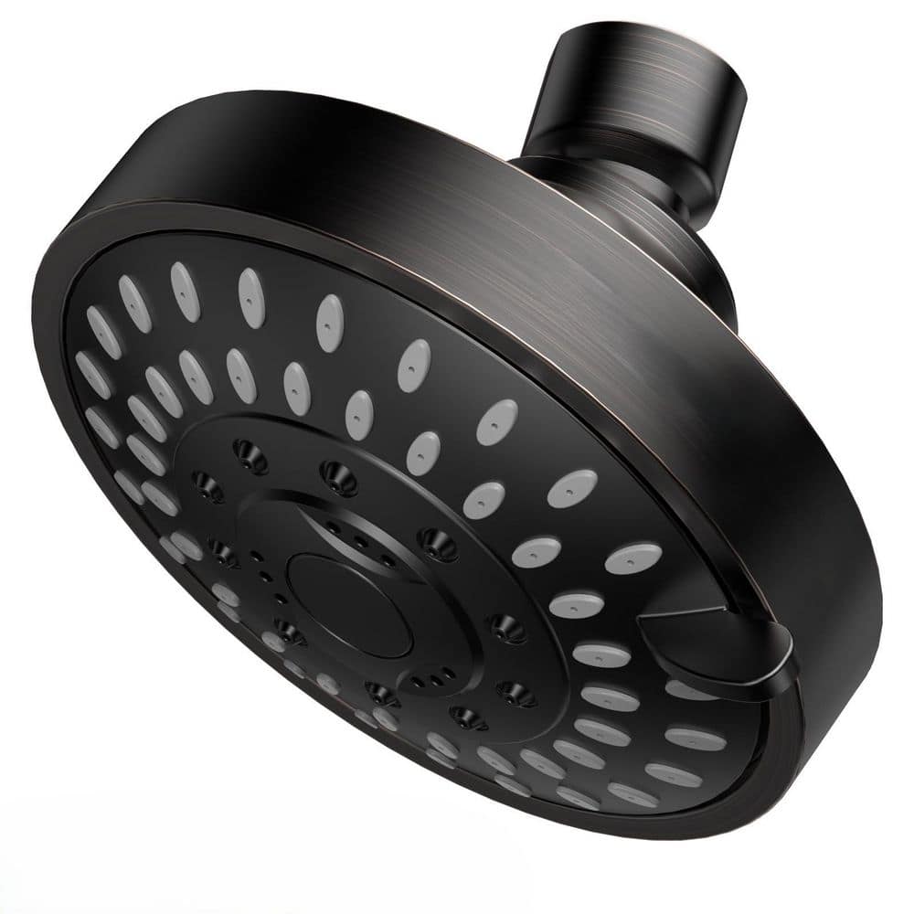 Wudkey High Flow High Pressure 1-Piece Fixed Shower Head with 5 Spray Modes & 66 Nozzles in Oil Rubbed Bronze (1)