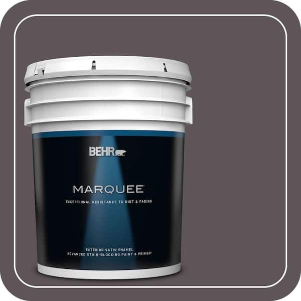 BEHR MARQUEE 5 gal. #N570-6 Virtuoso Satin Enamel Exterior Paint & Primer (2)