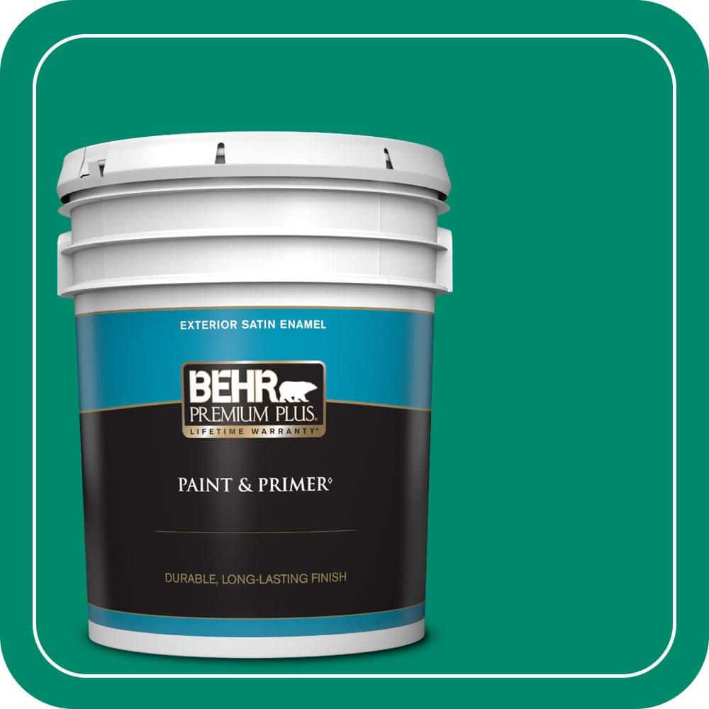 BEHR PREMIUM PLUS 5 gal. #P430-6A Celtic Queen Satin Enamel Exterior Paint & Primer