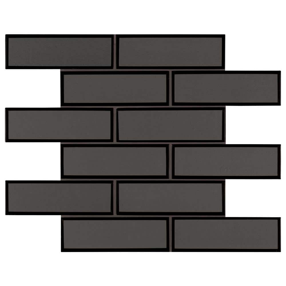 MSI Metallic Gray Bevel Subway 12 in. x 12 in. Glass Mesh-Mounted Mosaic Wall Tile (9.6 sq. ft. / Case)