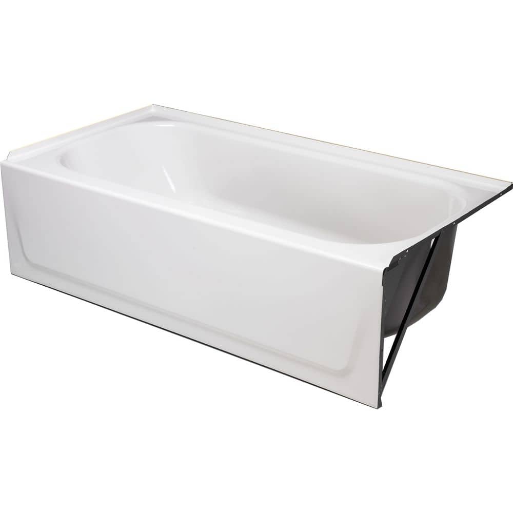 Bootz Industries Aloha 60 in. x 30 in. Alcove Soaking Bathtub with Right Drain in White (4)