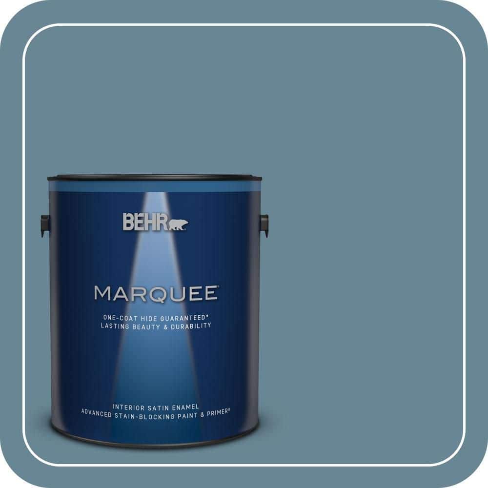 BEHR MARQUEE 1 gal. #MQ5-60 South Pacific One-Coat Hide Satin Enamel Interior Paint & Primer (1)