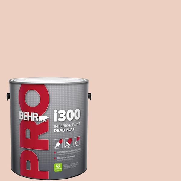 BEHR PRO 1 gal. #220E-2 Shrimp Toast Dead Flat Interior Paint (2)