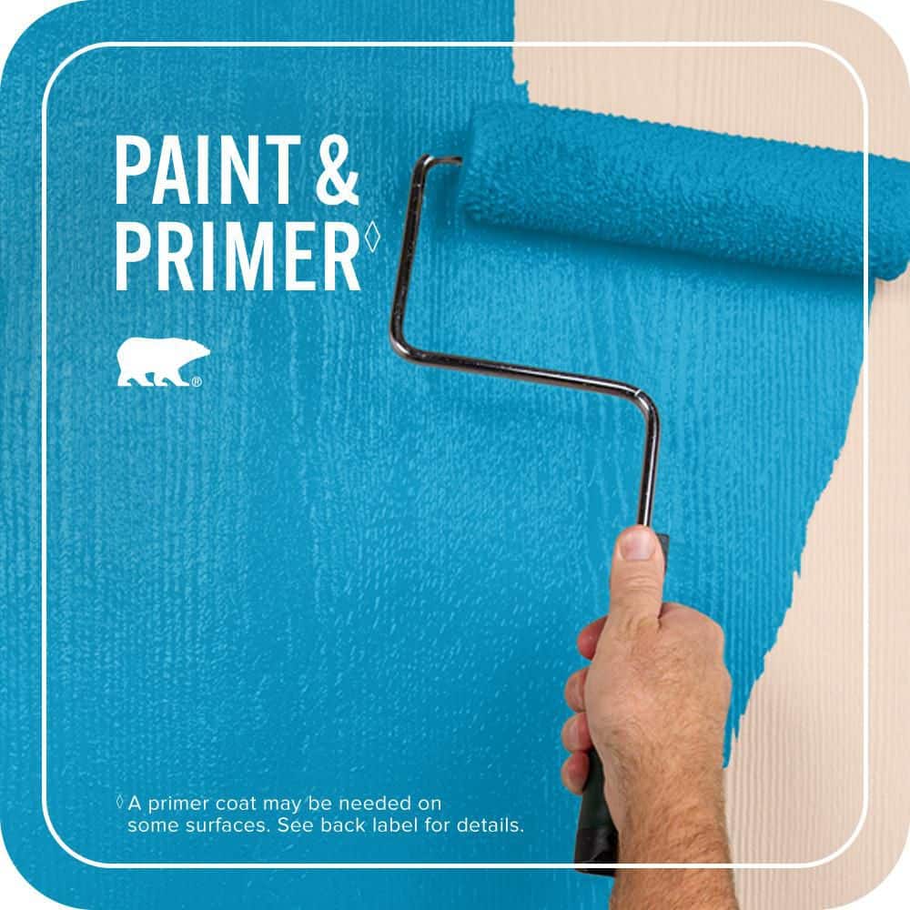 BEHR PREMIUM PLUS 1 qt. #550B-6 Isle of Capri Flat Exterior Paint & Primer (2)