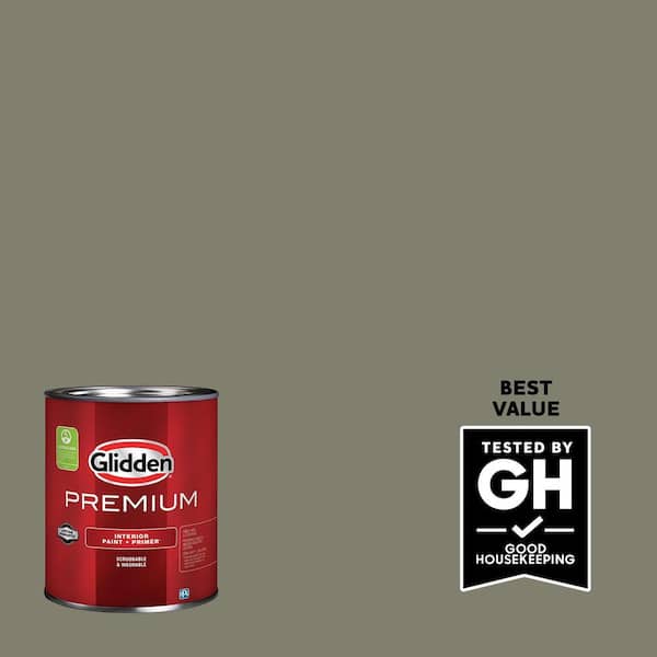 Glidden Premium 1 qt. PPG1028-5 Autumn Gray Eggshell Interior Paint (2)
