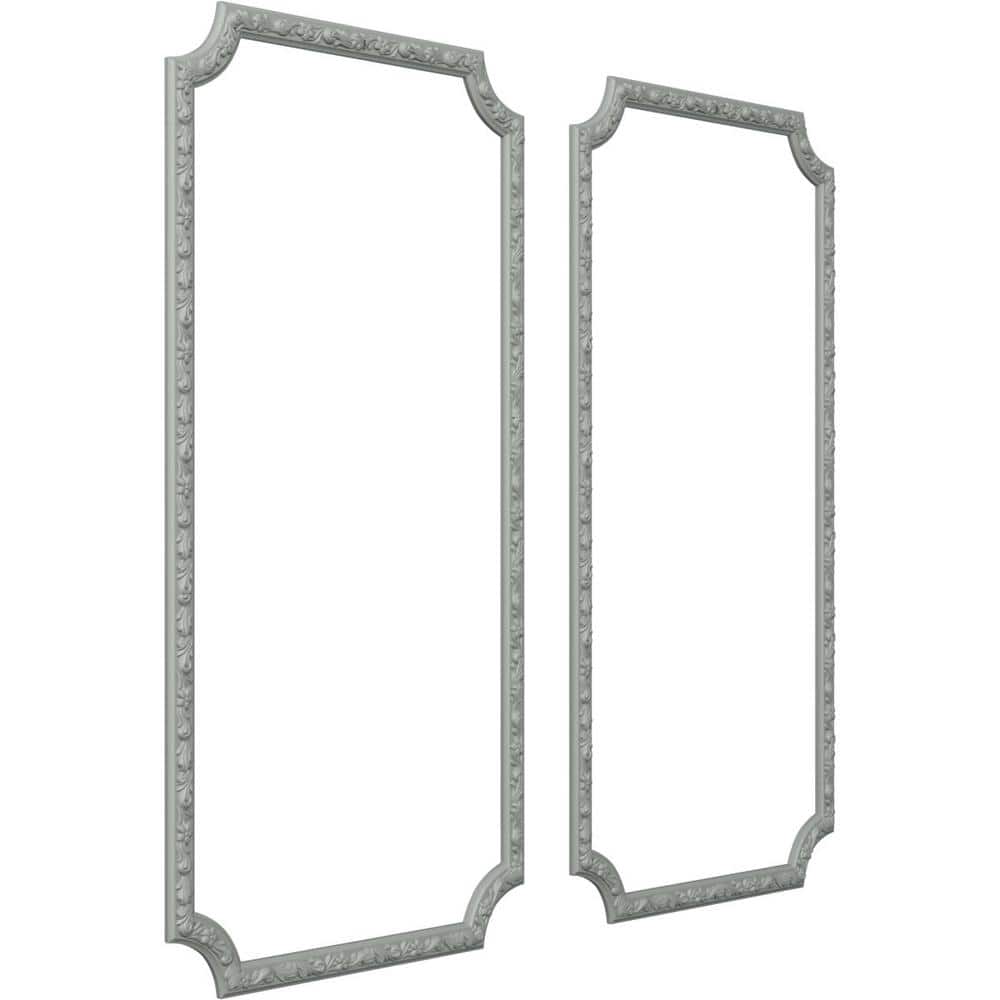 Ekena Millwork 13.35 Sq. Ft. Unfinished Polyurethane Sussex Floral Panel Moulding Kit (Double Panel) (2)