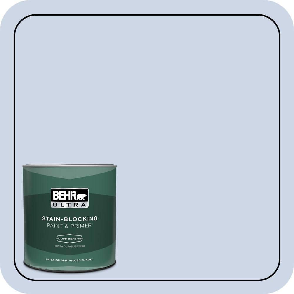 BEHR ULTRA 1 qt. #590A-2 Monet Lily Extra Durable Semi-Gloss Enamel Interior Paint & Primer