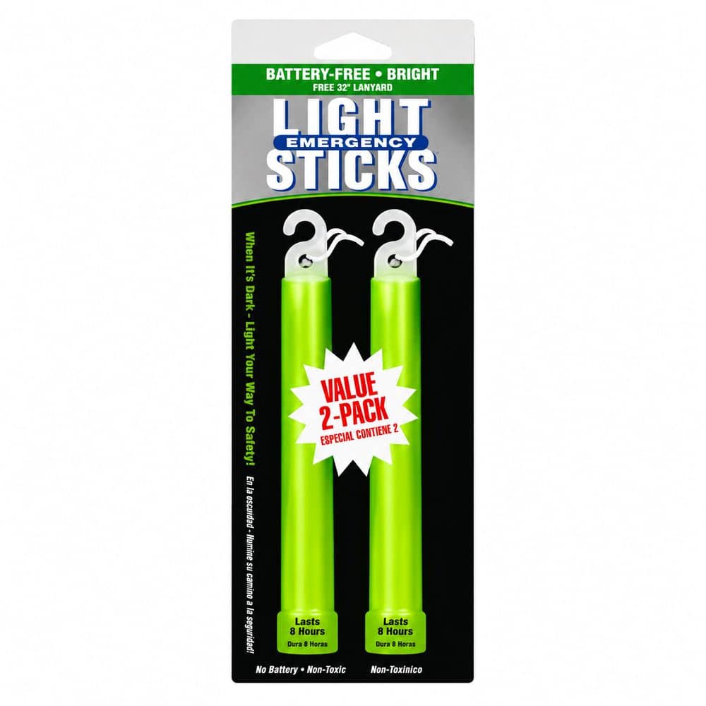 Ready America Green 8 Hour Lightstick (2-Pack)
