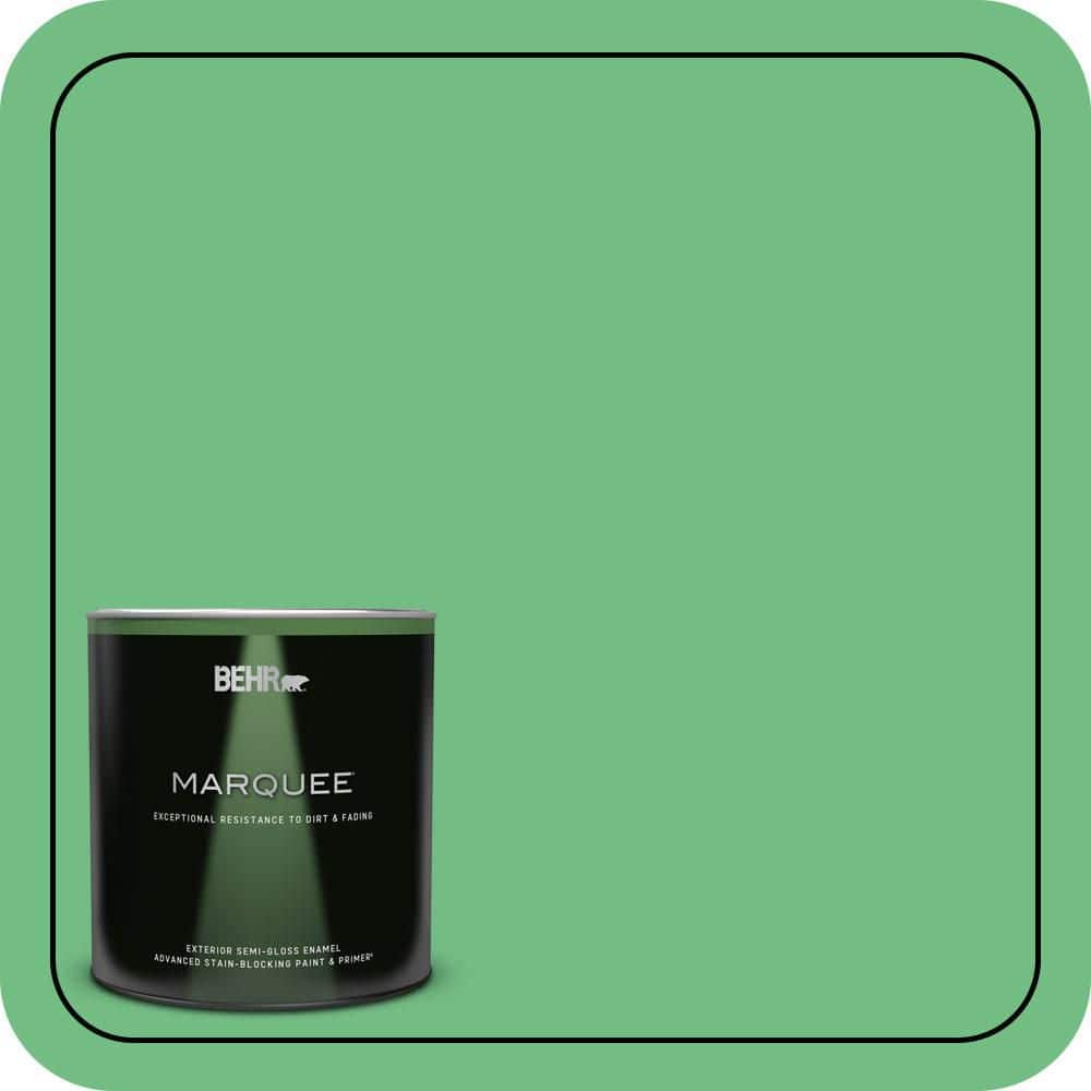 BEHR MARQUEE 1 qt. #P400-5 Winter Shamrock Semi-Gloss Enamel Exterior Paint & Primer