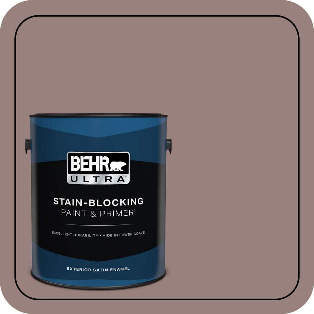 BEHR ULTRA 1 gal. #N130-5 Mystere Satin Enamel Exterior Paint & Primer