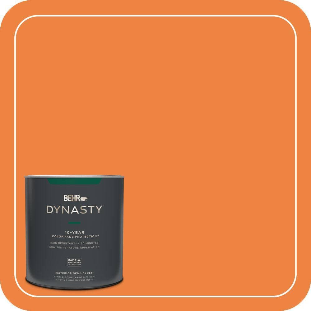 BEHR DYNASTY 1 qt. #P220-7 Construction Zone Semi-Gloss Exterior Stain-Blocking Paint & Primer
