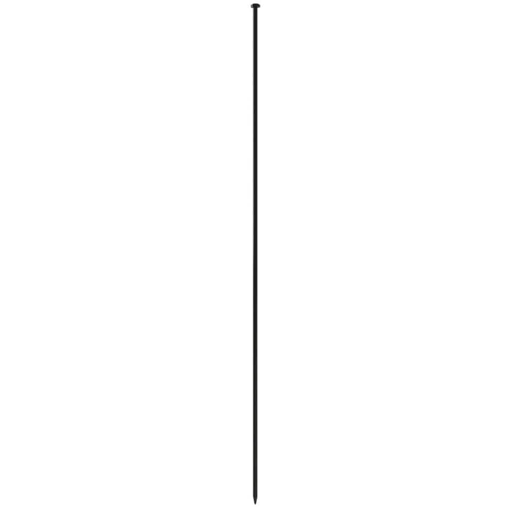 Vigoro 0.2 in. x 0.2 in. x 43 in. Black Steel Multi-Purpose No Dig Fence Post for Panel (1)