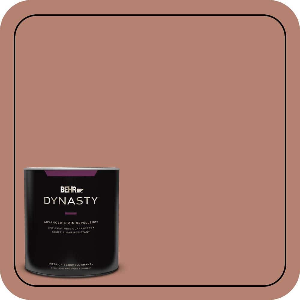 BEHR DYNASTY 1 qt. #S180-5 Auburn Glaze One-Coat Hide Eggshell Enamel Interior Stain-Blocking Paint and Primer