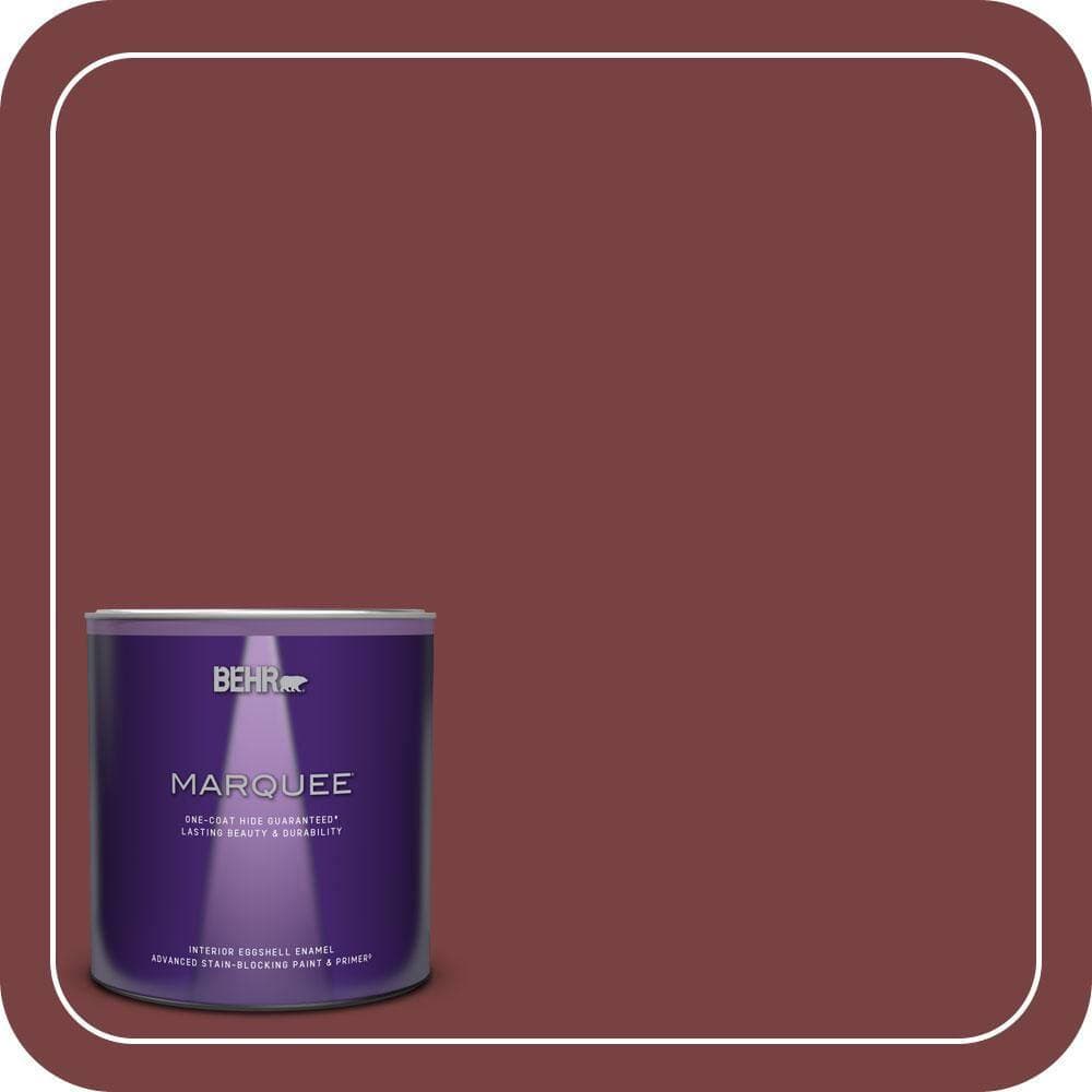 BEHR MARQUEE 1 qt. #PPF-01 Tile Red Eggshell Enamel Interior Paint & Primer