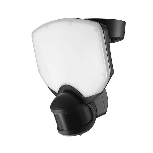 Globe Electric 70-Watt 7000 Lumen 240° Black Motion Sensing Integrated LED Super Bright Flood Light with 5CCT and Dual Brite